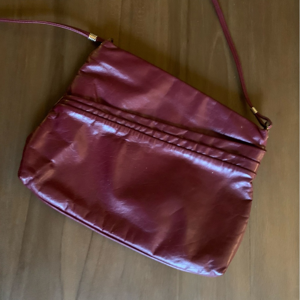 Vintage Elegant Burgundy Women's Bag Real Leather made it Italy